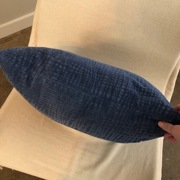 Rodeo Home Feather Throw Pillow, Navy Velvel - Picture 4 of 6